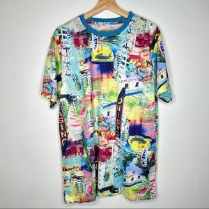 surf society printed tshirt L